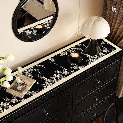 中古风餐边柜桌垫复古防水防油免洗pvc家用电视柜鞋柜台面保护垫