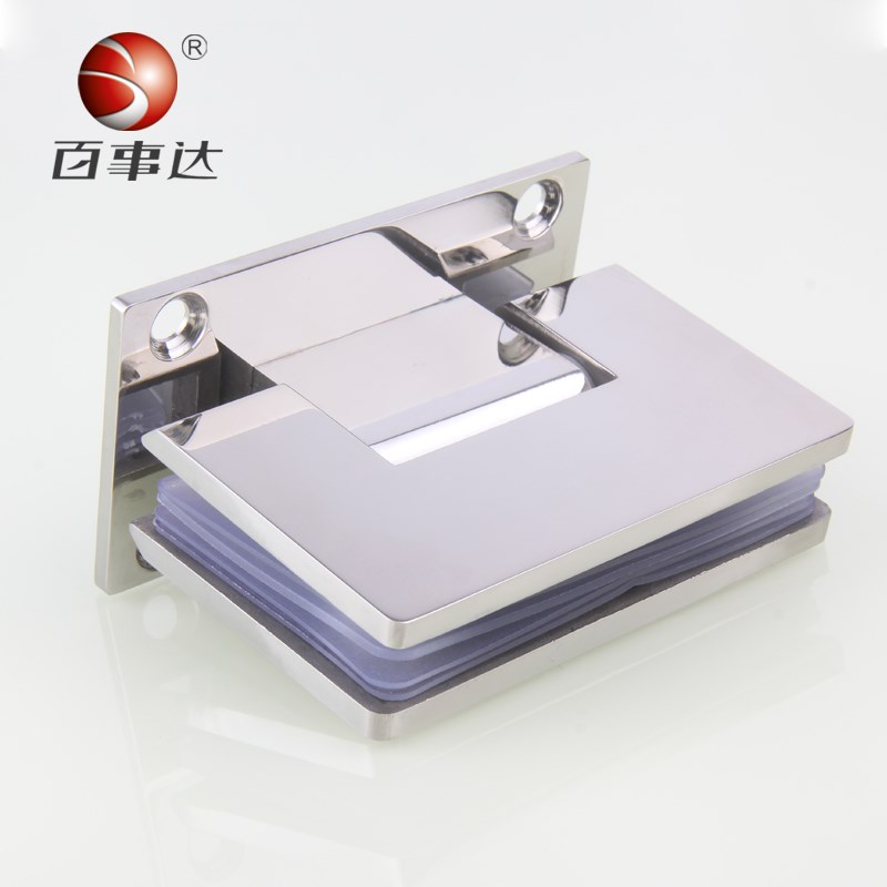 百事达不锈钢浴室玻璃夹淋浴房玻璃合页铰链向90度浴室夹