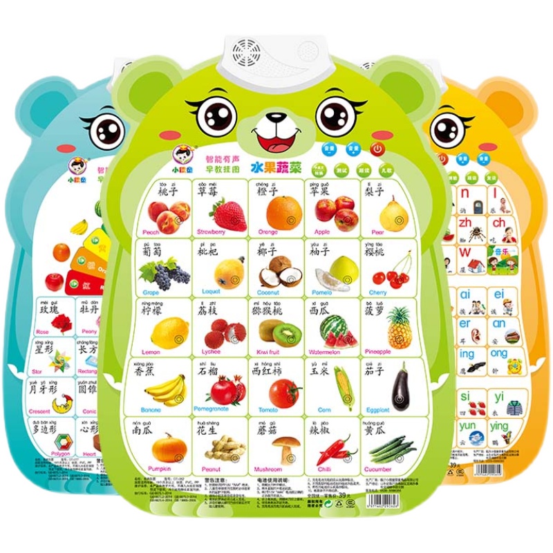 宝宝有声挂图婴幼儿启蒙早教发声识字拼音字母表儿童学习墙贴
