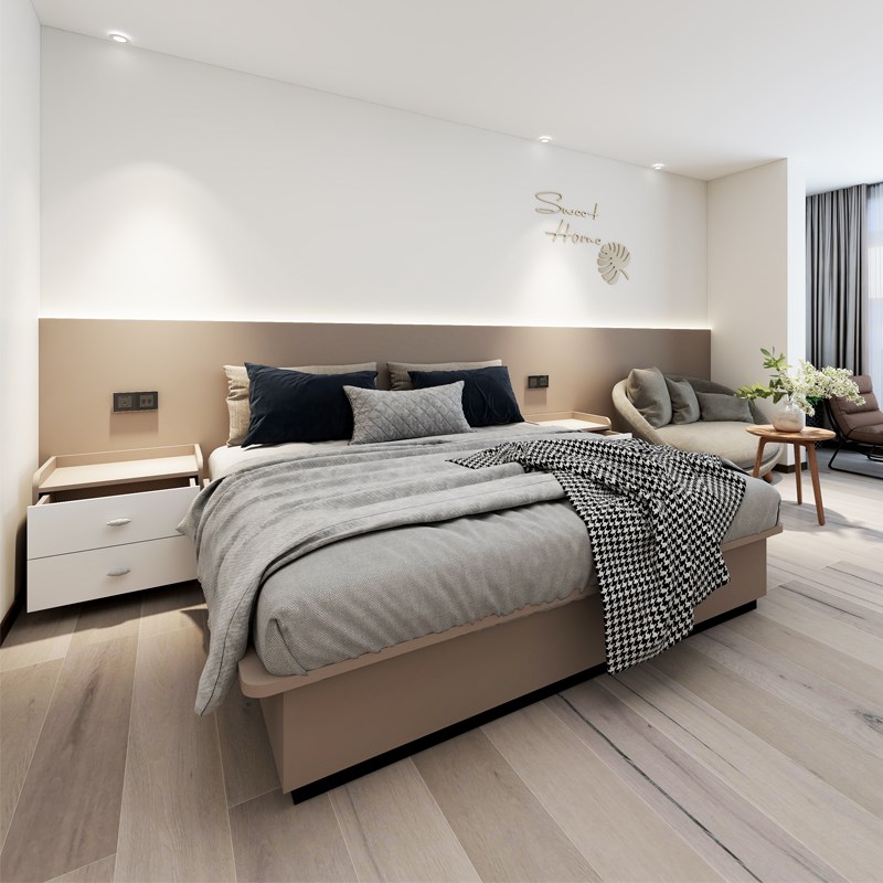 精品酒店家具专用床定制宾馆家具标间全套民宿家具板式公寓家具床