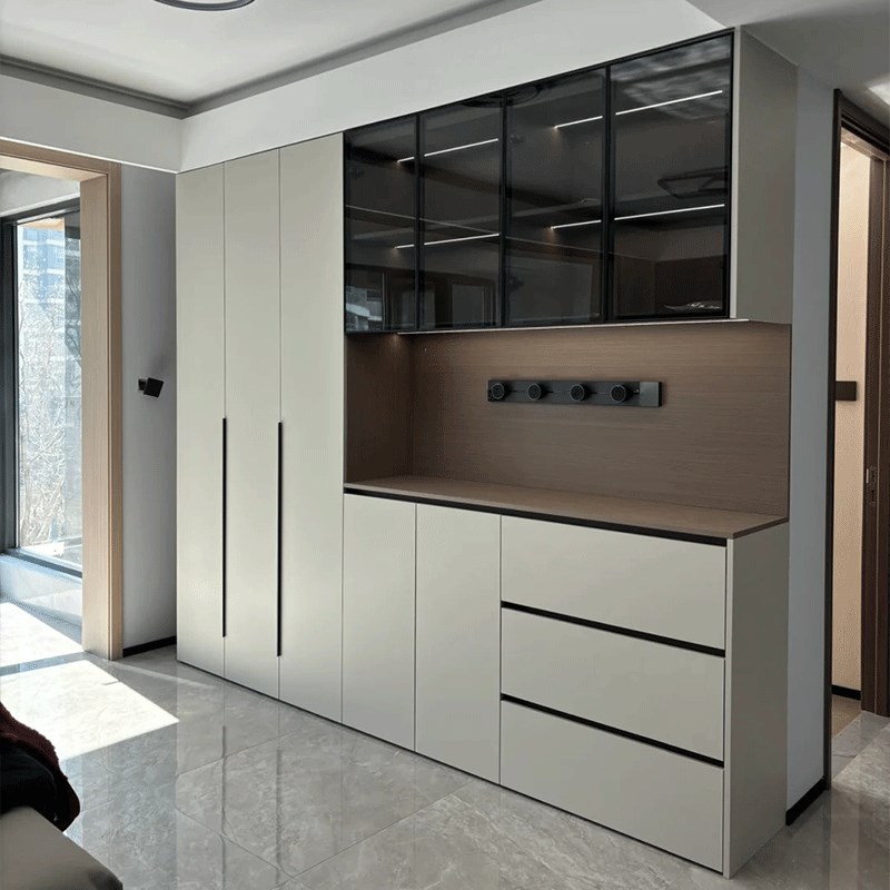 宿迁芈耀家具全屋定制整体衣柜橱柜餐边柜鞋柜德华家具定制工厂店