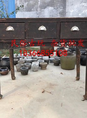 怀旧民俗老物件老家具老书桌办公桌农村老旧家具复古装饰摆件道具