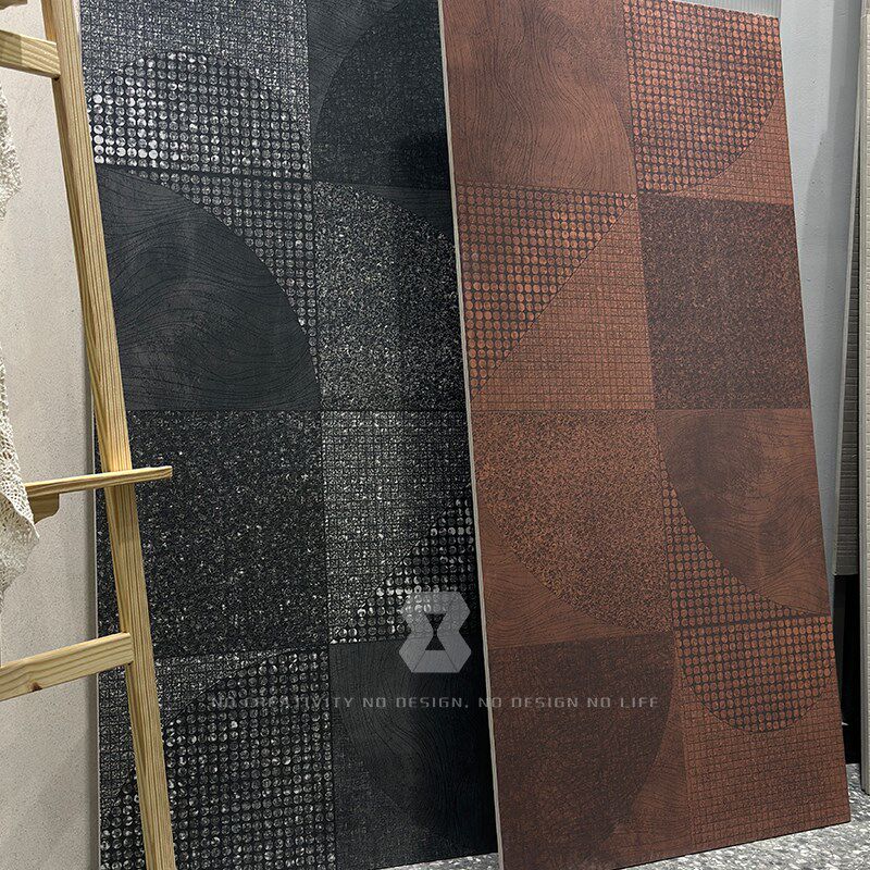 巴塞罗那哑光金丝釉瓷砖酒店客餐厅西班牙设计师背景墙砖工程花砖