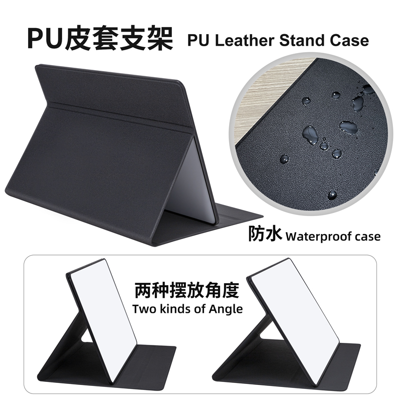 皮革会议记录板便携桌面磁性面小白板折叠支架式商务办公记事板台