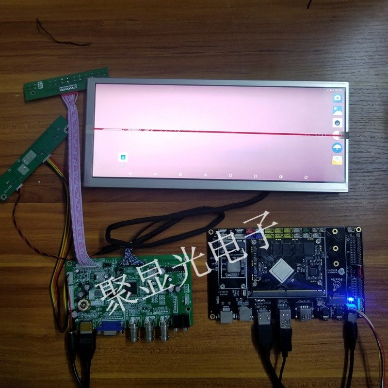 10.3 12.3寸工业广告长条屏显示器HDMI输入汽车显示方案1920*720