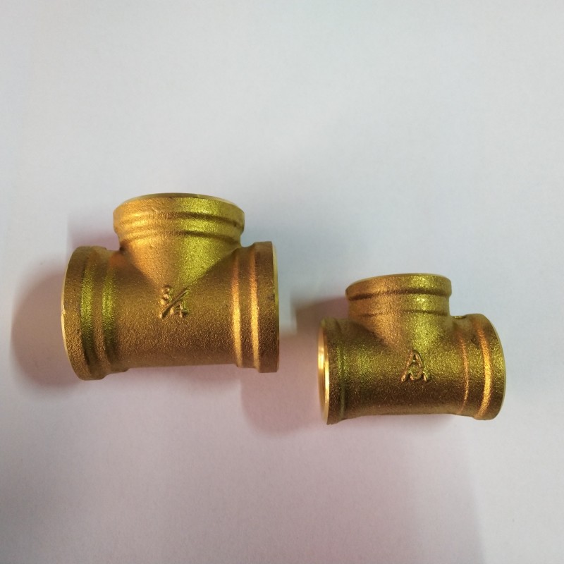 埃美柯9黄铜加厚内丝三通 DN15 20 32-100 正三通加厚加重