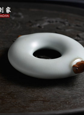 美到家茶宠汝窑茶宠茶具配件创意紫砂冰裂陶瓷茶宠摆件