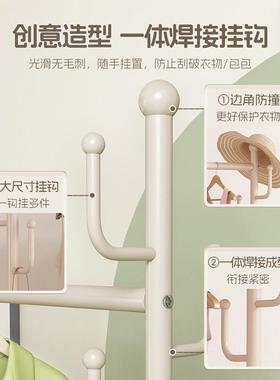 衣帽架轻家用衣大容量衣帽架卧室网篮挂GHG架可移带动简奢易落地
