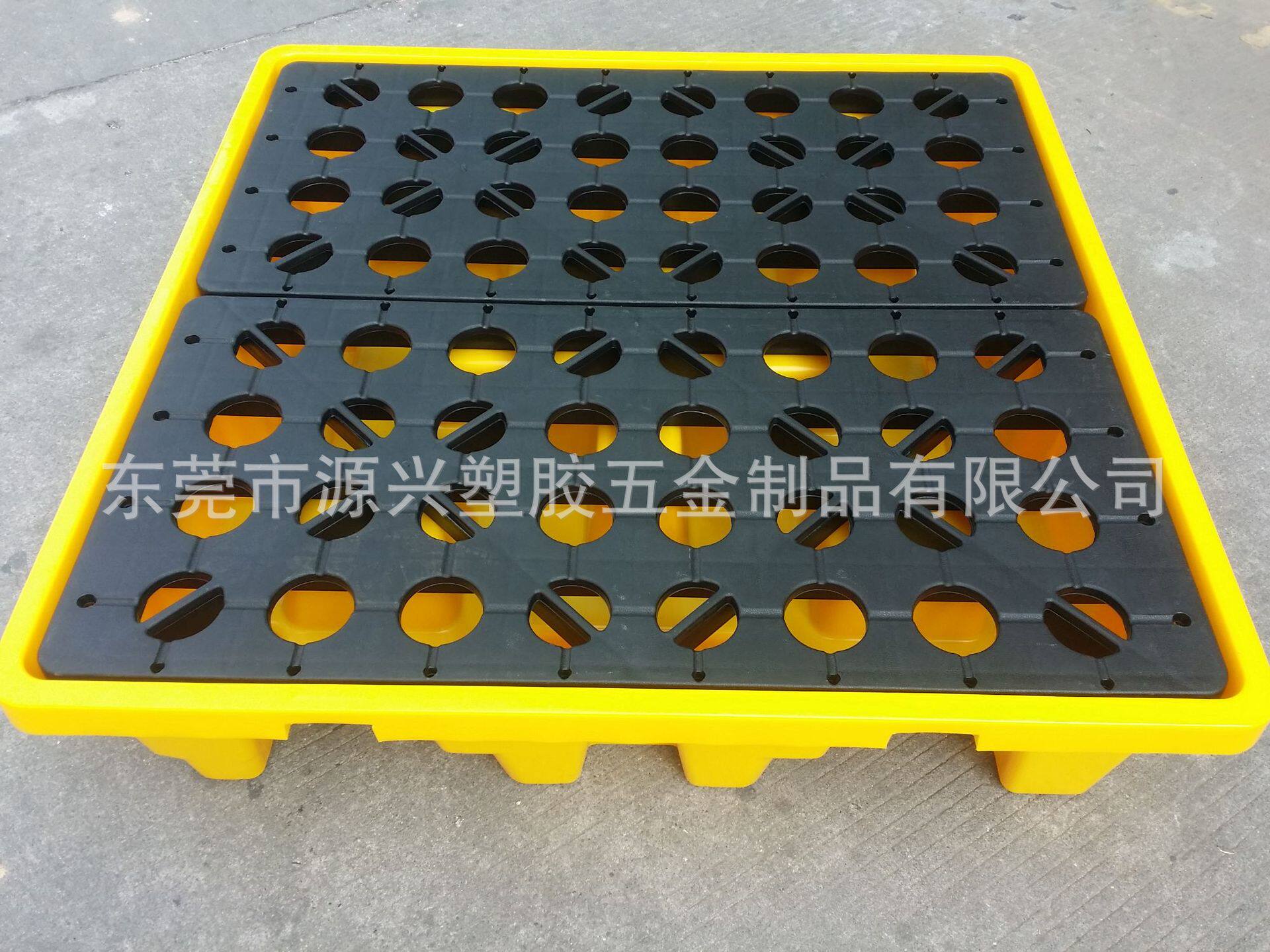 源兴塑料四桶防渗漏托盘 化学品二次容器 四面叉车化工接油运输盘