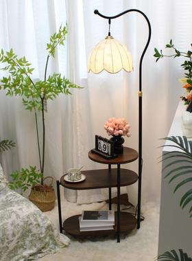 法式中古风边几落地32813灯卧置物架客厅室灯沙发茶几复柜古床头