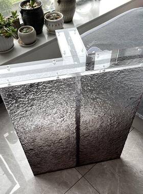 亚克力桌腿XIB支架石头纹黑色茶渐变桌脚餐桌几桌撑角厚岛台支加