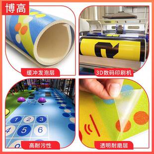 厂家PV地胶身房私教区体适能耐案磨PHG塑胶P健VCC地胶图可设计