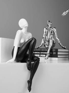 现代轻奢电镀FUE空山家基女神艺样术摆视件客厅板房电柜玄关居装