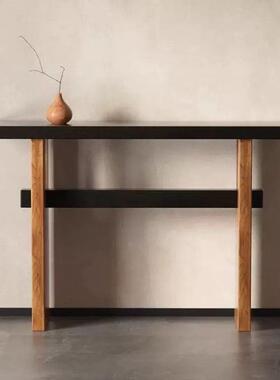 子中实木玄桌简约入户AVO供桌靠墙复古条式案关端景台客厅原木装