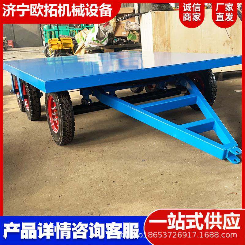 区700叉轮车牵引平板车转向货四平板拖厂车物搬运车