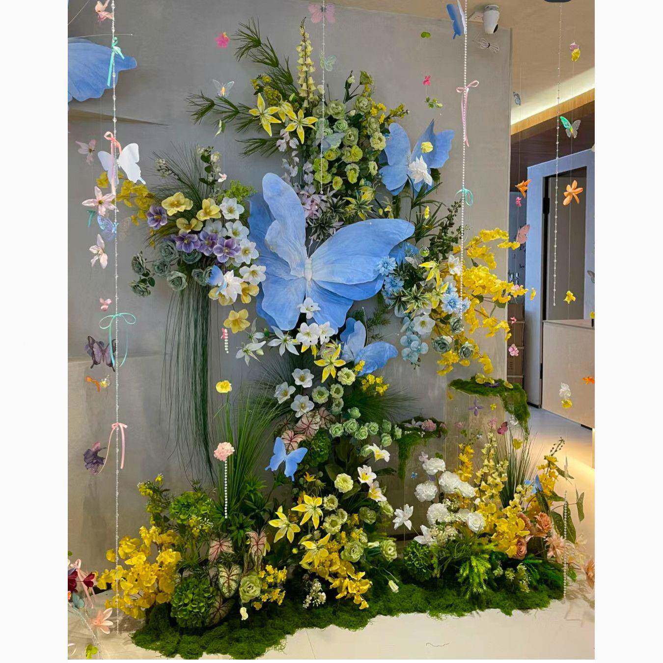 窗婚礼拱门花10014664花橱美造景莫奈园仿真花莫奈之店窗门网红布