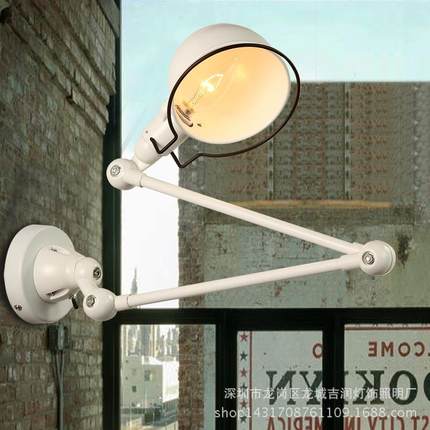 机复古美式伸缩卧床头壁手灯折叠工JR05175业创意摇臂室阳台械臂