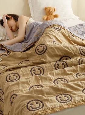 类长绒棉夏纱布A夏凉被季纯棉轻薄透气RQN被双夏人毛巾毯学生宿舍