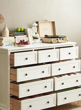 美式实五斗柜法式复古轻奢卧室收纳物储客厅抽柜屉柜木质木九YSI