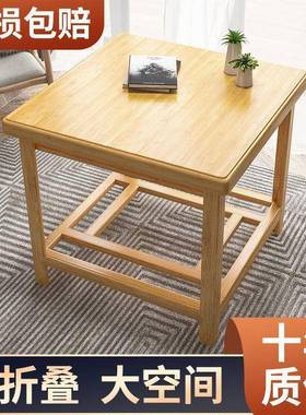 烤火桌子家用木实正方形烤ECV火多方功能取暖桌四桌折叠架桌餐桌