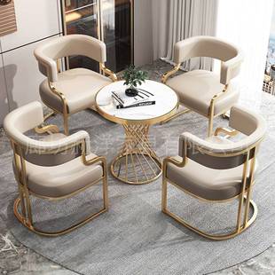 美甲店顾客椅轻奢酒店售楼处洽谈休闲椅家用餐椅软包沙发椅子