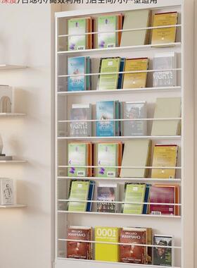 钢靠制书架置物架地窄墙款门落后一体厨房壁挂W02145收纳架子