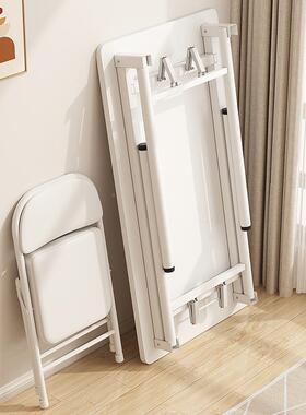 折叠桌家用简约餐房出租便携简易饭桌小户型形长UTQ方摆摊吃桌饭