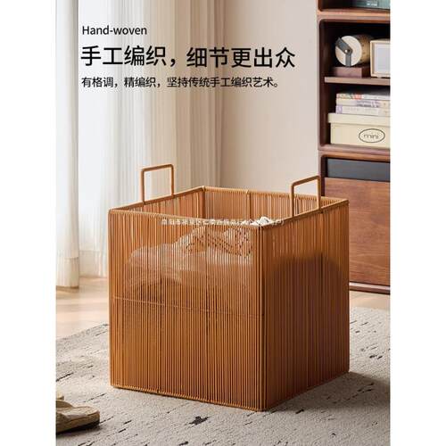 日式脏衣篓衣颜服收纳筐家网红脏衣篮用衣筐卧室高ADxa7Z63值衣洗