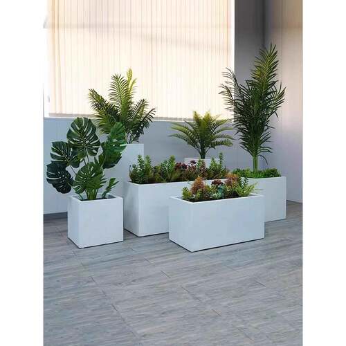 户外不锈钢箱台种阳箱广场植商业街花长方形花坛铁492艺成品花槽