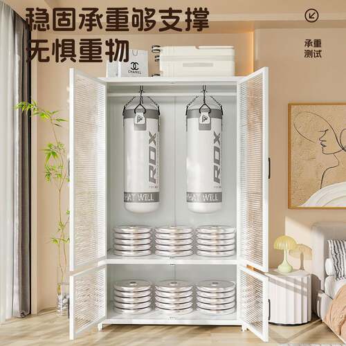 卧室衣柜简易家用出租房用BYA装属全钢架金新款衣组橱户型收纳小