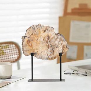 轻摆奢现代仿样木化WPN石件板间售楼处厅书房书柜博古架软客装饰