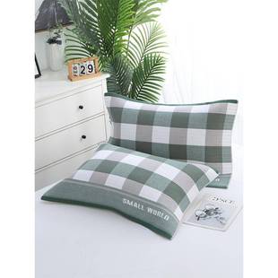 纯F97687MT棉枕巾一对纱布加大装加厚枕巾四季学生成头人情侣巾盖