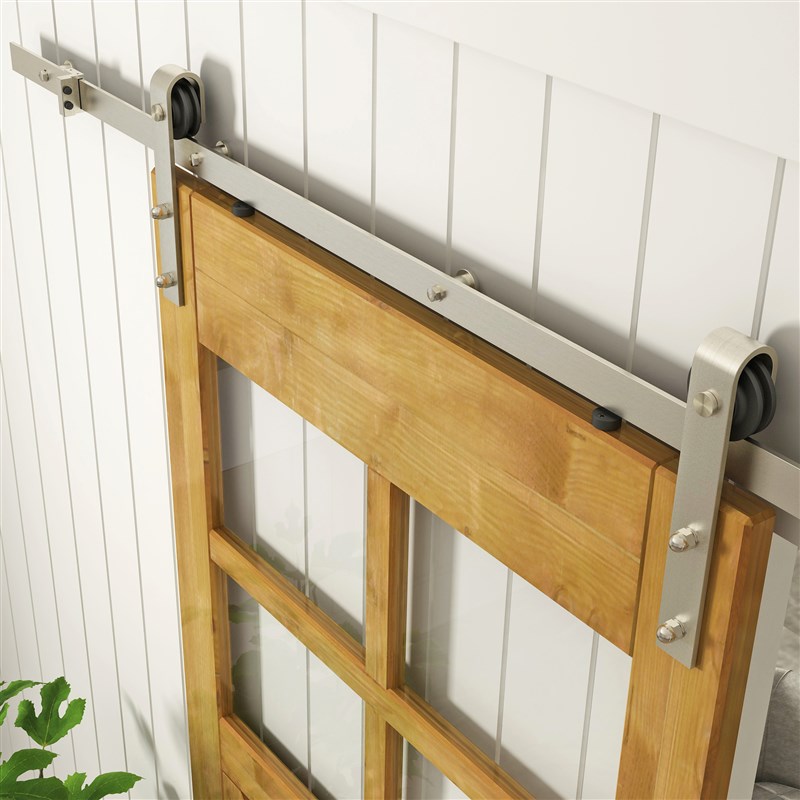 谷仓门吊轨轨道30不锈钢 静音五金配件全推拉门隔断门移门