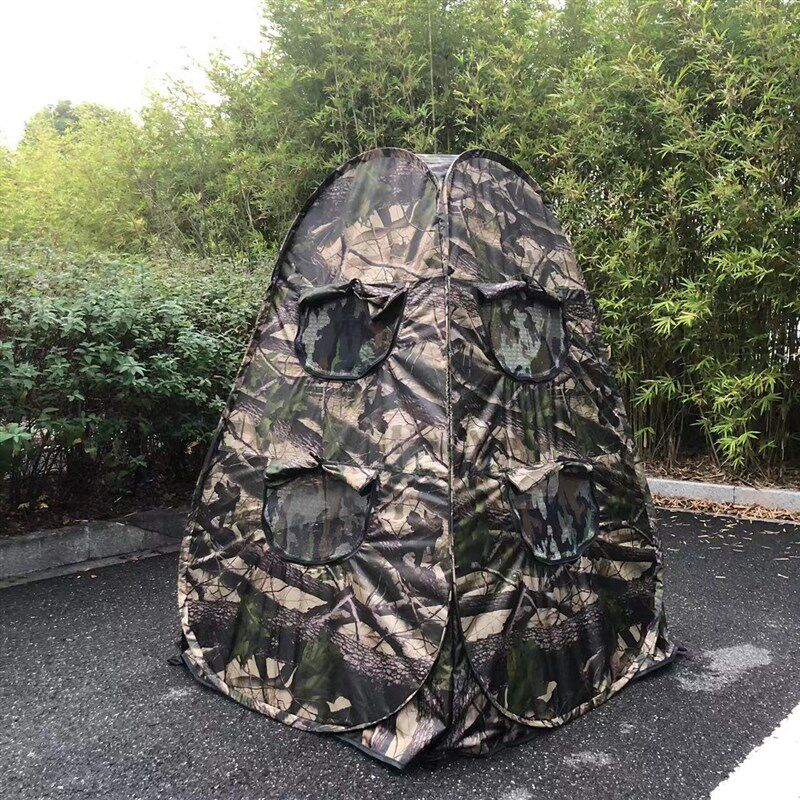 仿真迷彩 摄影,观鸟 单人 自弹折叠 帐篷