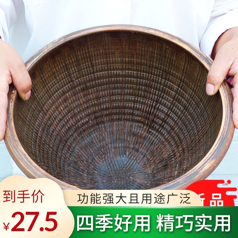 特大老式擂钵超大擂茶钵家用捣蒜器擂辣椒擂米糊传统家用研磨器