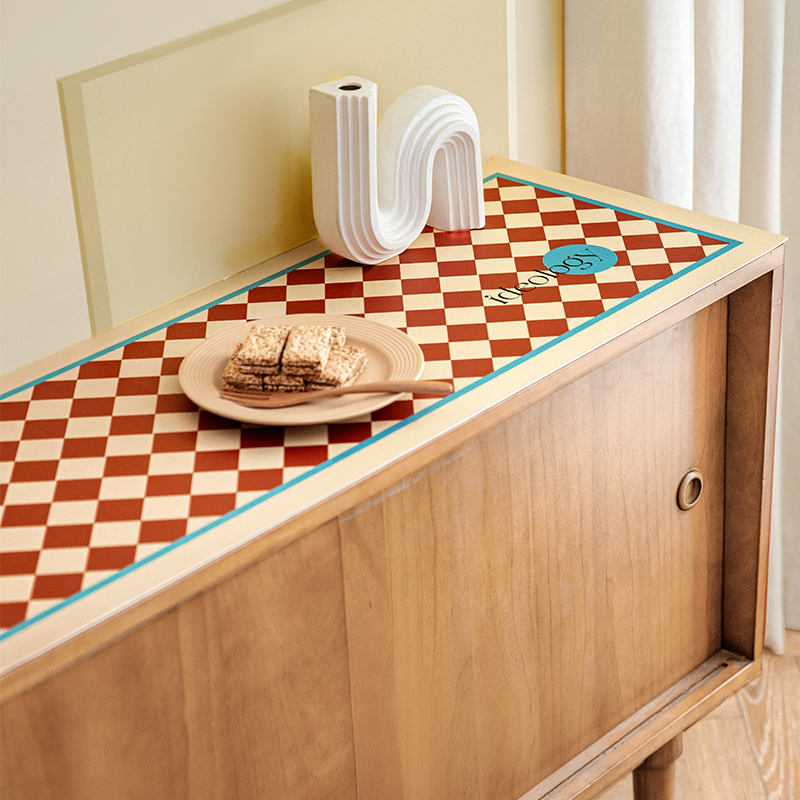 棋趣皮革边柜垫玄关鞋柜垫电视柜餐桌垫桌布防水防油免洗防烫