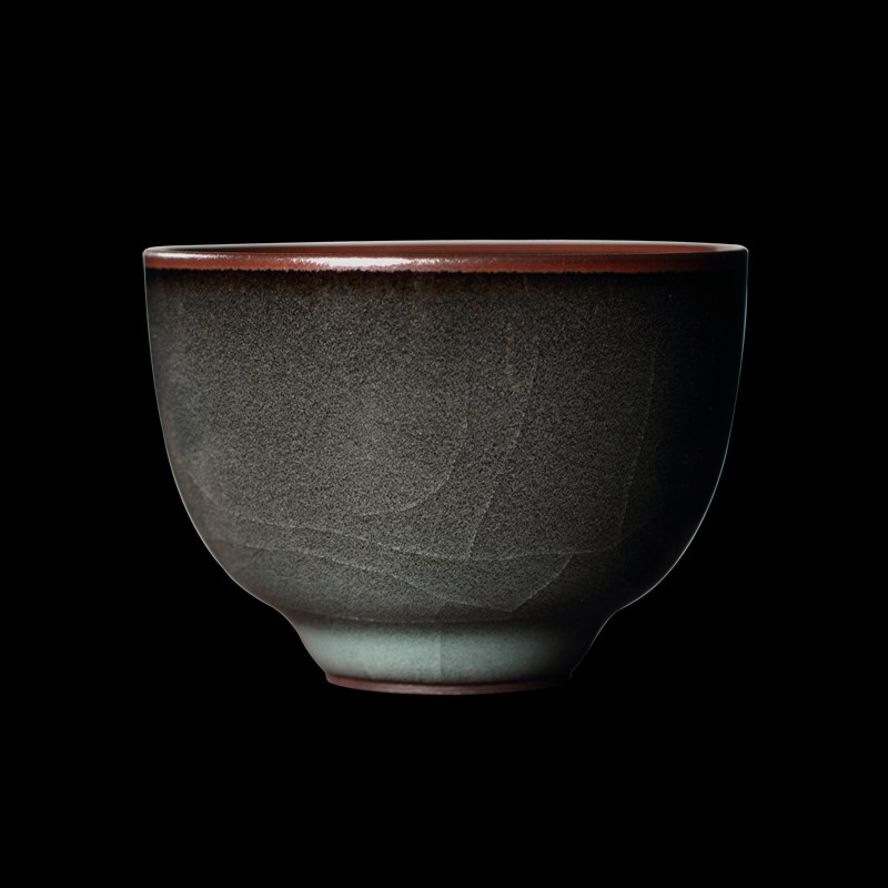 龙泉青瓷手工铁胎主人鸡心杯品茗杯功夫茶杯陶瓷冰裂茶碗茶盏单杯