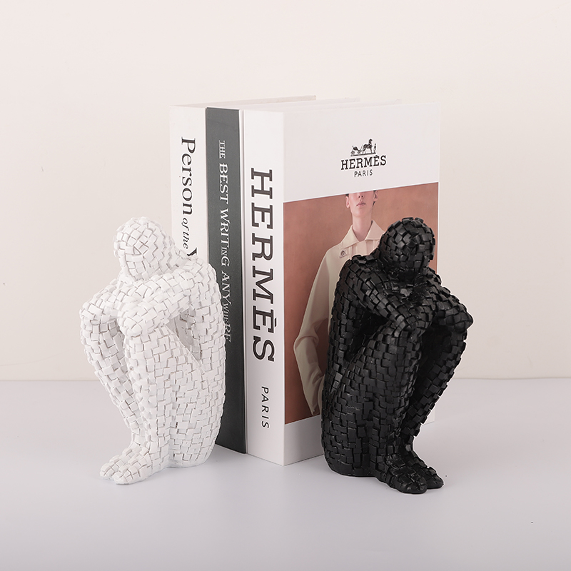 现代简约马赛克人物摆件创意家居客厅酒柜电视柜办公室书架装饰品