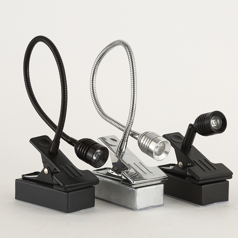 射灯 电池 充电led展厅展示柜台灯软管夹子夜市摆地摊珠宝首饰灯