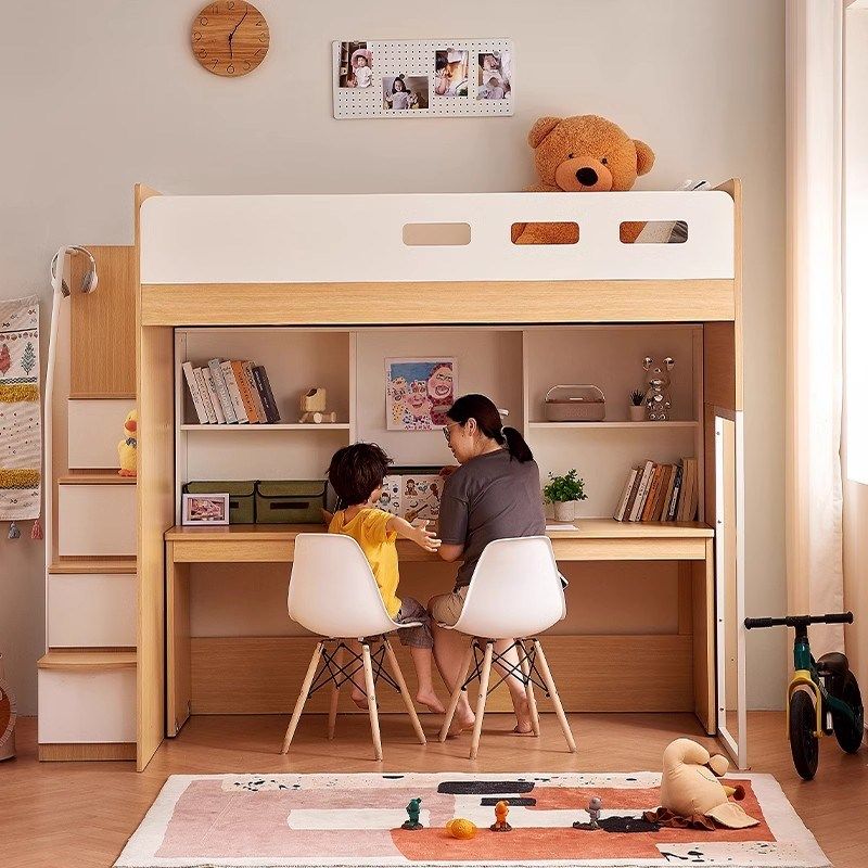 考拉森林儿童床上下床书桌一体上床下桌双层床带书桌床多功能组合