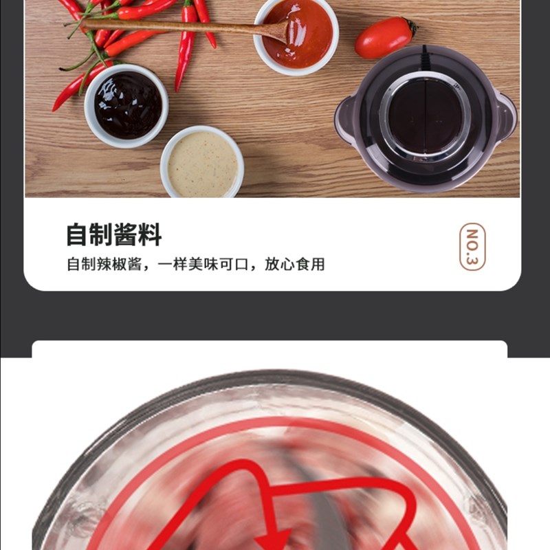 华生绞肉机杯体刀片家用电动搅拌机料理机多功能绞肉馅研磨