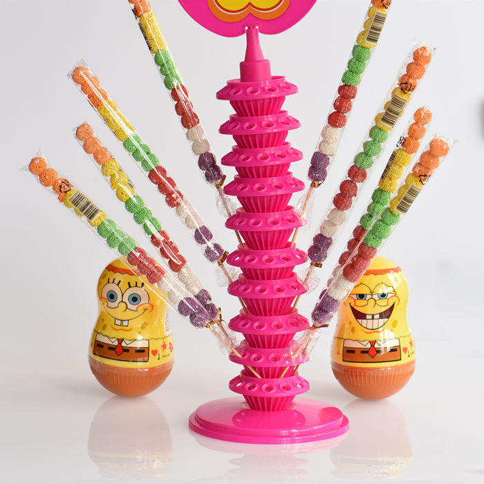 糖果盒子塔型展示架?棒棒糖架子肉串展示台桌面小货架葫芦串插盒