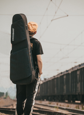 个性便携电吉他包琴包 双肩背子弹头加厚电贝斯包静音吉他包stlp