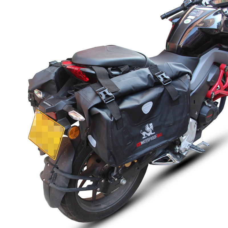 摩托车机车骑行边箱包尾包马鞍包头盔摩旅行防雨水踏板驼包后座坐