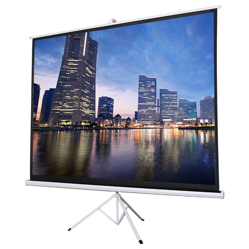 红叶支架幕布84/100/120/150寸16:9折叠便携高清投影仪落地幕户外