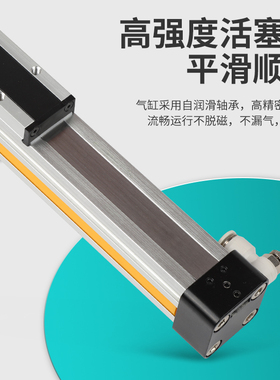 高速机械式无杆气缸OSP25-400P16-P32-300-1000派克型机械式无杆