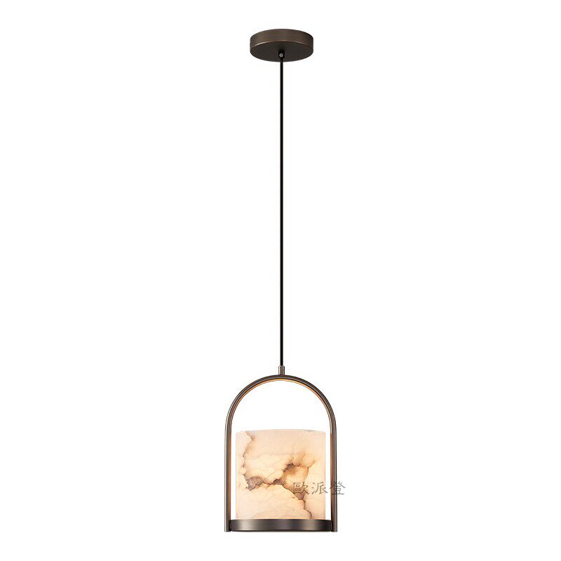 新中式云石卧室床头小吊灯吧台餐厅别墅古典客厅书房样板房仿云石