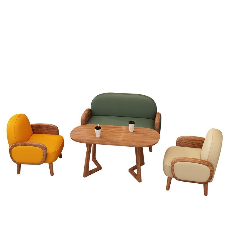 咖啡厅卡座沙发奶茶甜品蛋糕店休闲书吧桌椅商用接待洽谈沙发定制