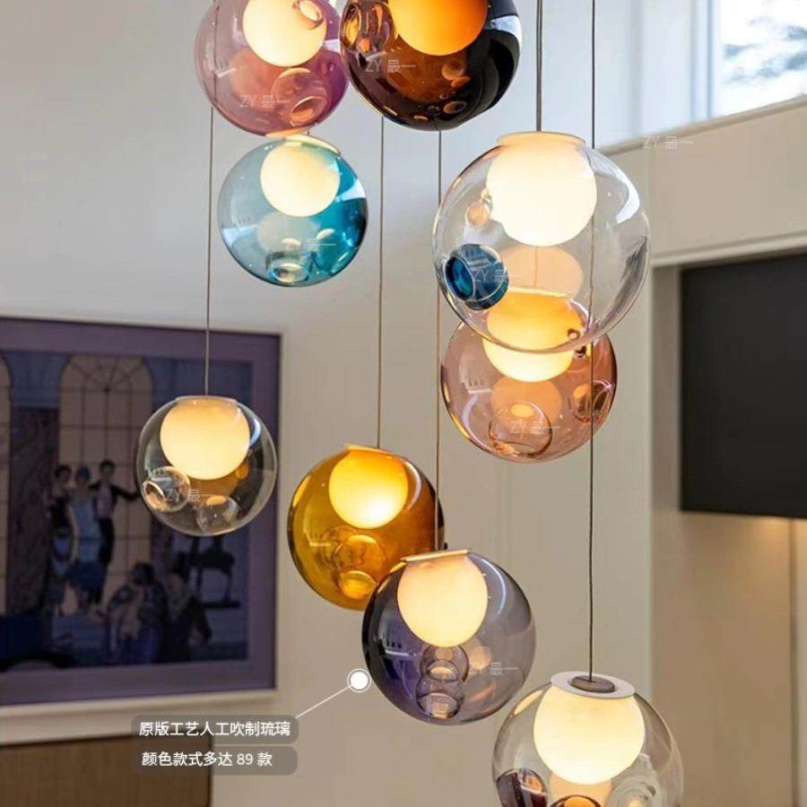 加拿大bocci设计师T28彩色玻璃客厅酒店咖啡厅餐厅灯复式楼梯吊灯,3C数码配件,其它配件,淘宝优惠券,粉丝福利购,淘宝优惠卷