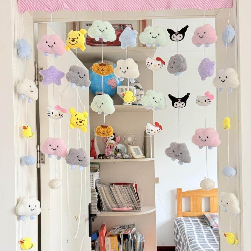 空中吊饰家居卧室门帘儿童房门创意少女挂帘装饰高颜值免打孔,3C数码配件,其它配件,淘宝优惠券,粉丝福利购,淘宝优惠卷